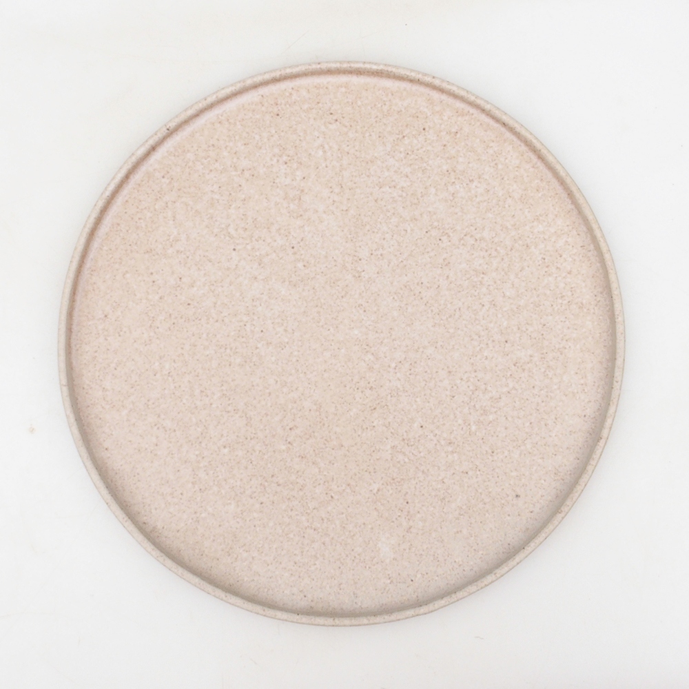 Runde Bonsai-Konsole D7-M - 24,5 x 24,5 x 1 cm - beige