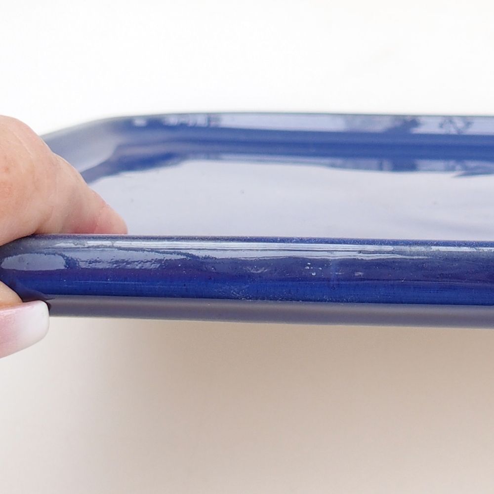 Keramikschale H07 - 28 x 19 x 1,5 cm - braun