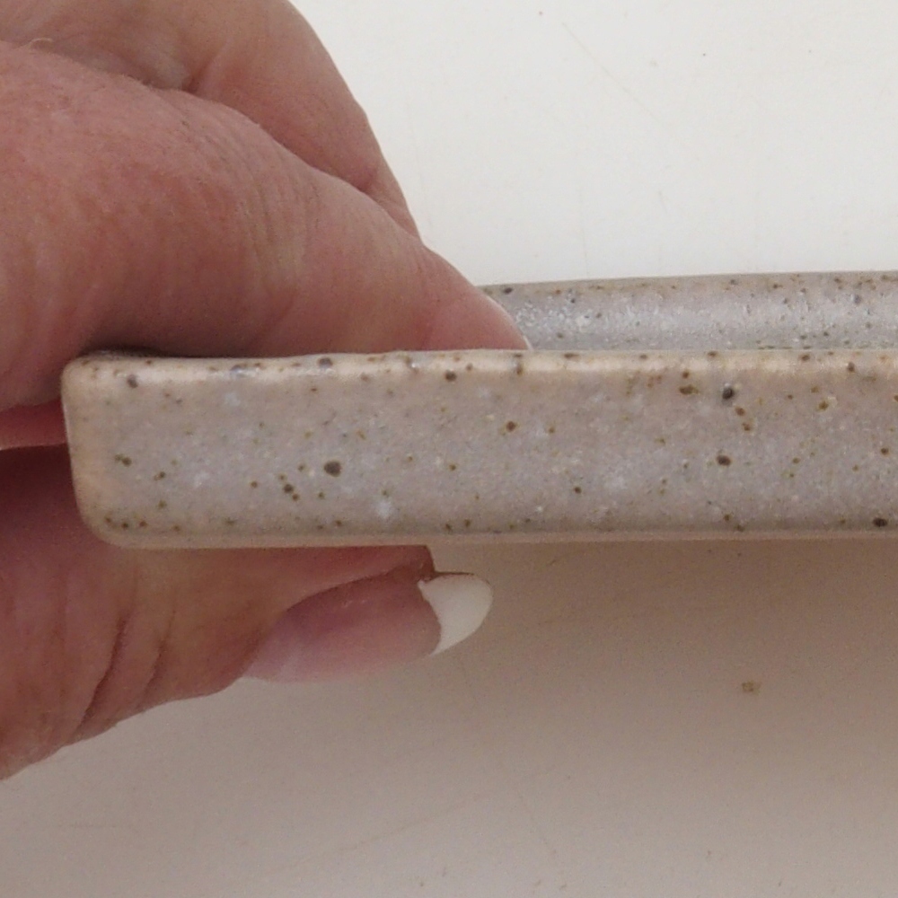 Bonsai Untersetzer quadratisch M - 10 x 10 x 1,5 cm - beige