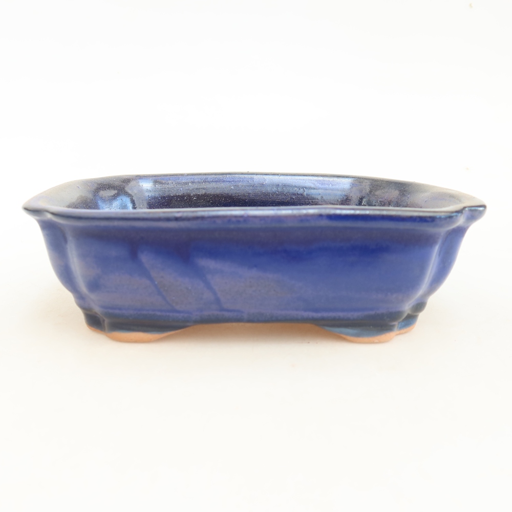Bonsaischale aus Keramik 15,5 x 12 x 4,5 cm, Farbe blau