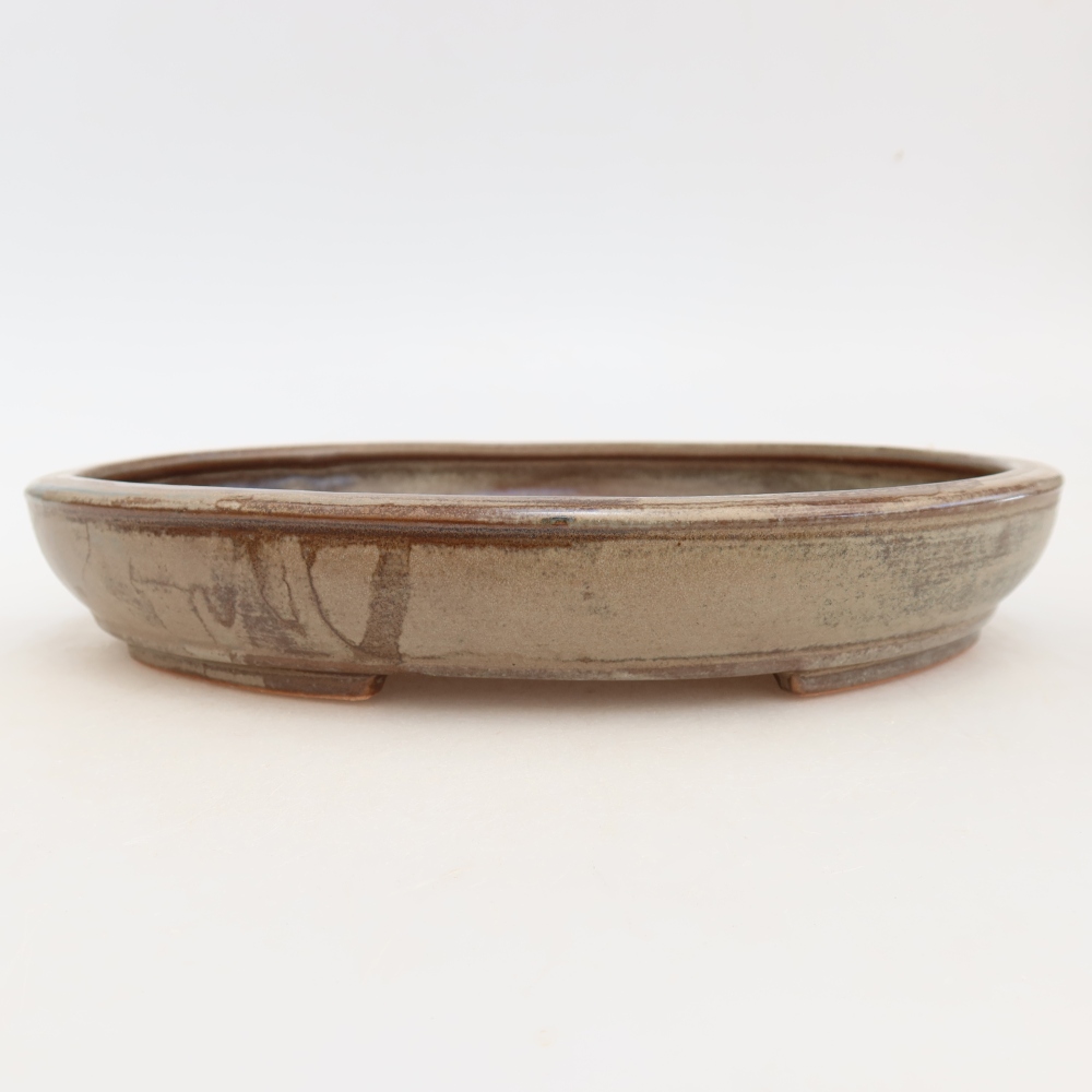 Bonsaischale aus Keramik 24,5 x 20 x 4 cm, braun