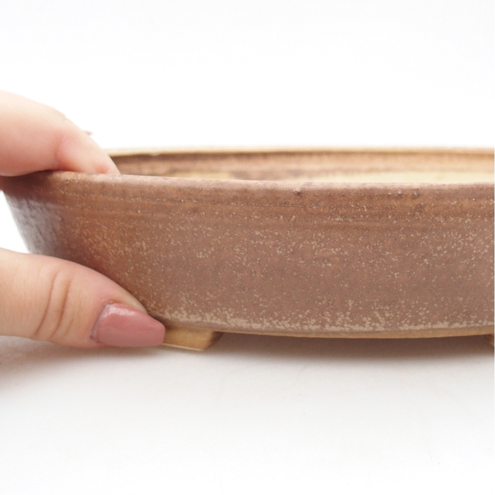 Bonsaischale aus Keramik 22,5 x 20 x 4,5 cm, rosa