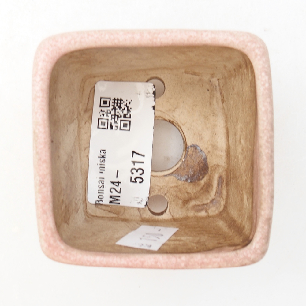 Bonsaischale aus Keramik 6 x 6 x 4,5 cm, rosa