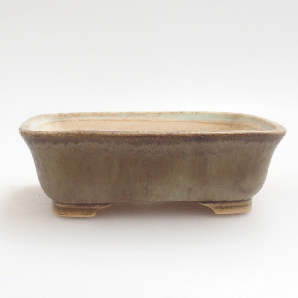 Bonsaischale aus Keramik 10 x 8,5 x 4 cm, braun