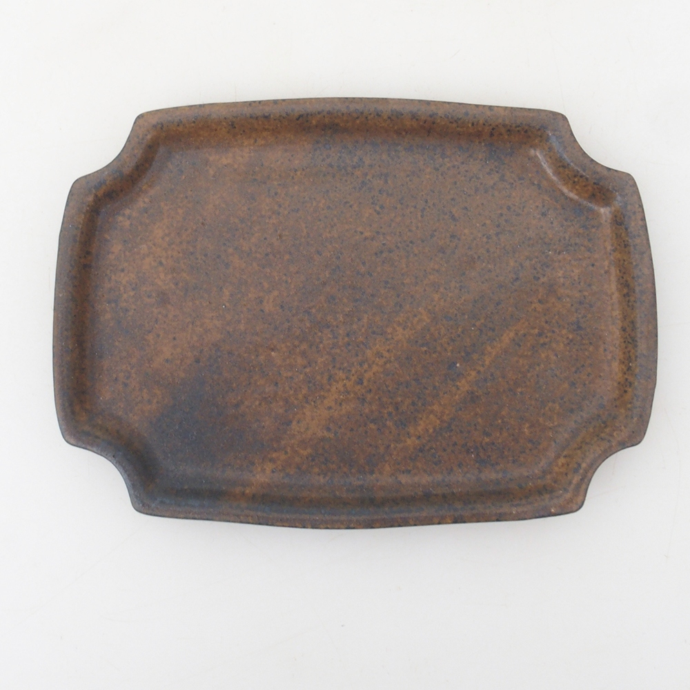 Bonsaischale + Untertasse H17 - 15 x 10 x 4 cm - braun