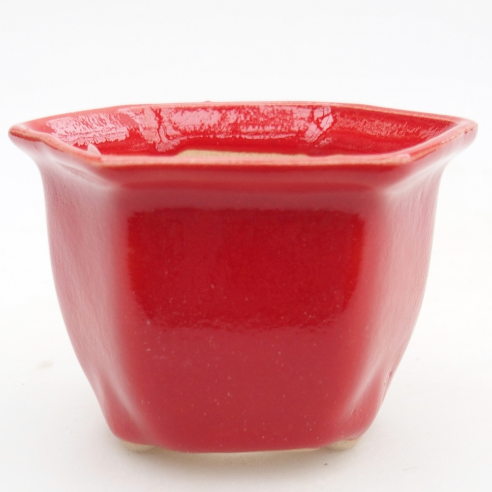 Mini-Bonsaischale 7 x 6,5 x 5 cm, Farbe rot