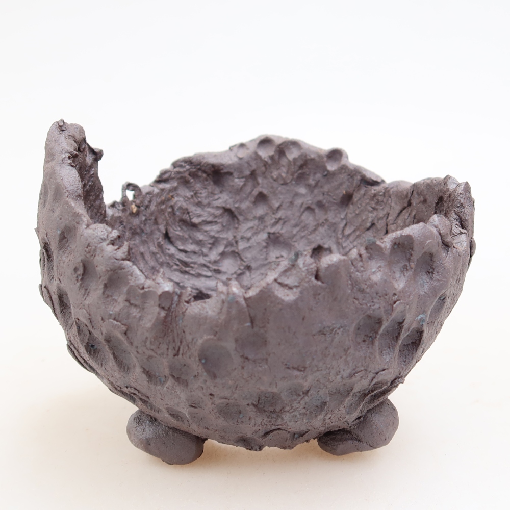 Keramikschale  10 x 9,5 x 7 cm, metallfarben