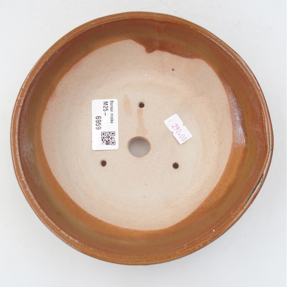 Bonsaischale aus Keramik 18 x 18 x 5 cm, braun