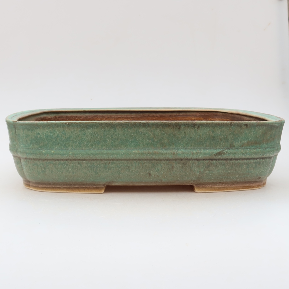 Keramik-Bonsai-Schale 29,5 x 24,5 x 7 cm, Farbe: grün