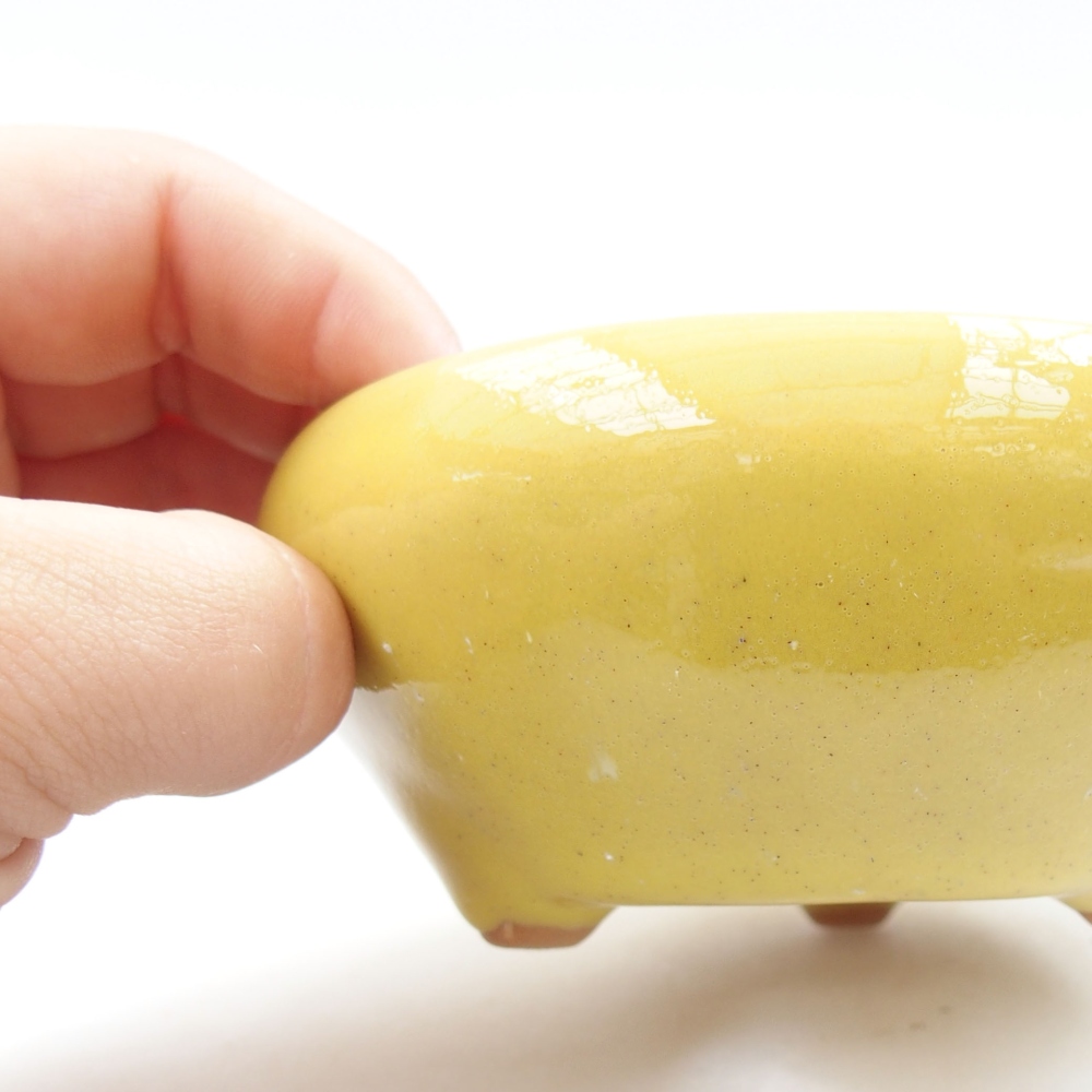 Bonsaischale aus Keramik 15,5 x 12 x 6 cm, Farbe blau