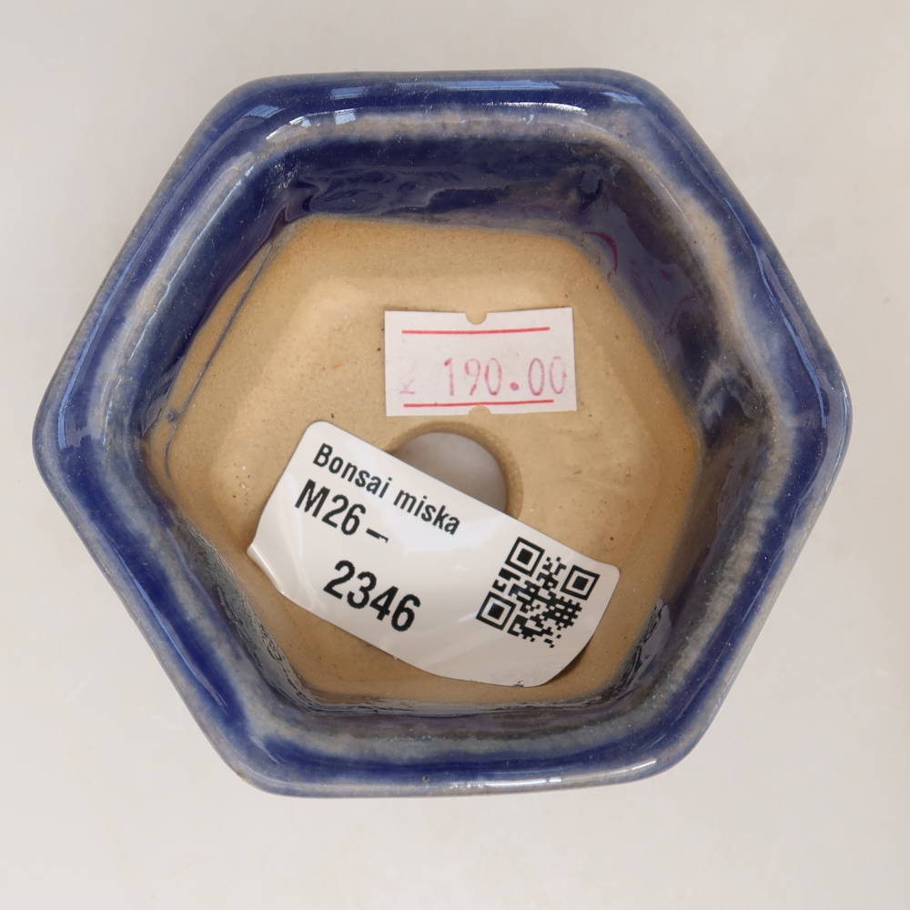 Bonsaischale aus Keramik 7,5 x 7 x 4 cm, Farbe blau
