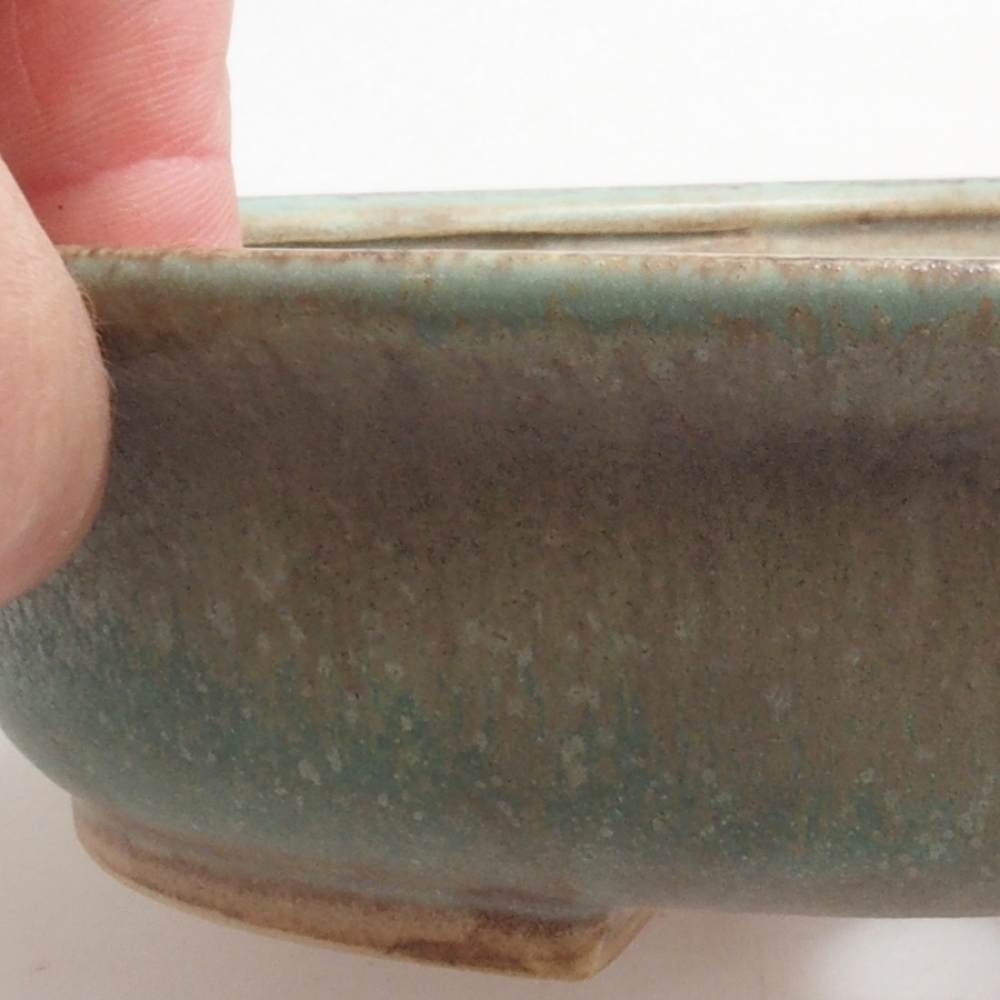 Bonsaischale aus Keramik 10 x 8,5 x 4 cm, braun