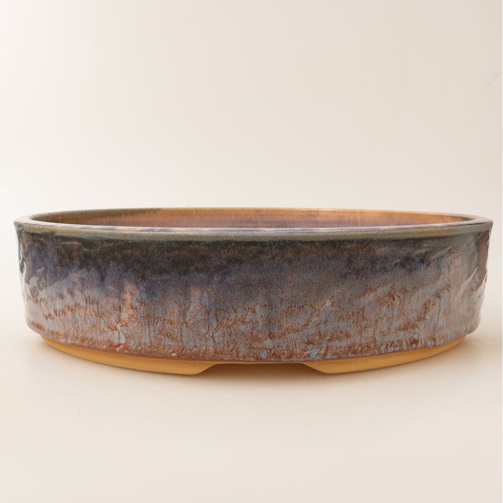 Keramik-Bonsai-Schale 31 x 31 x 7,5 cm, Farbe: blau