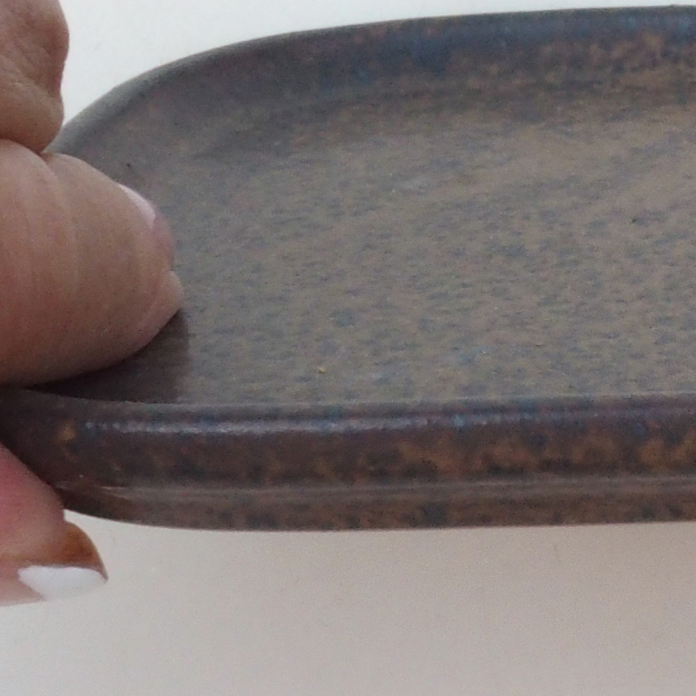 Keramikschale H38 -12 x 11 x 1 cm - braun