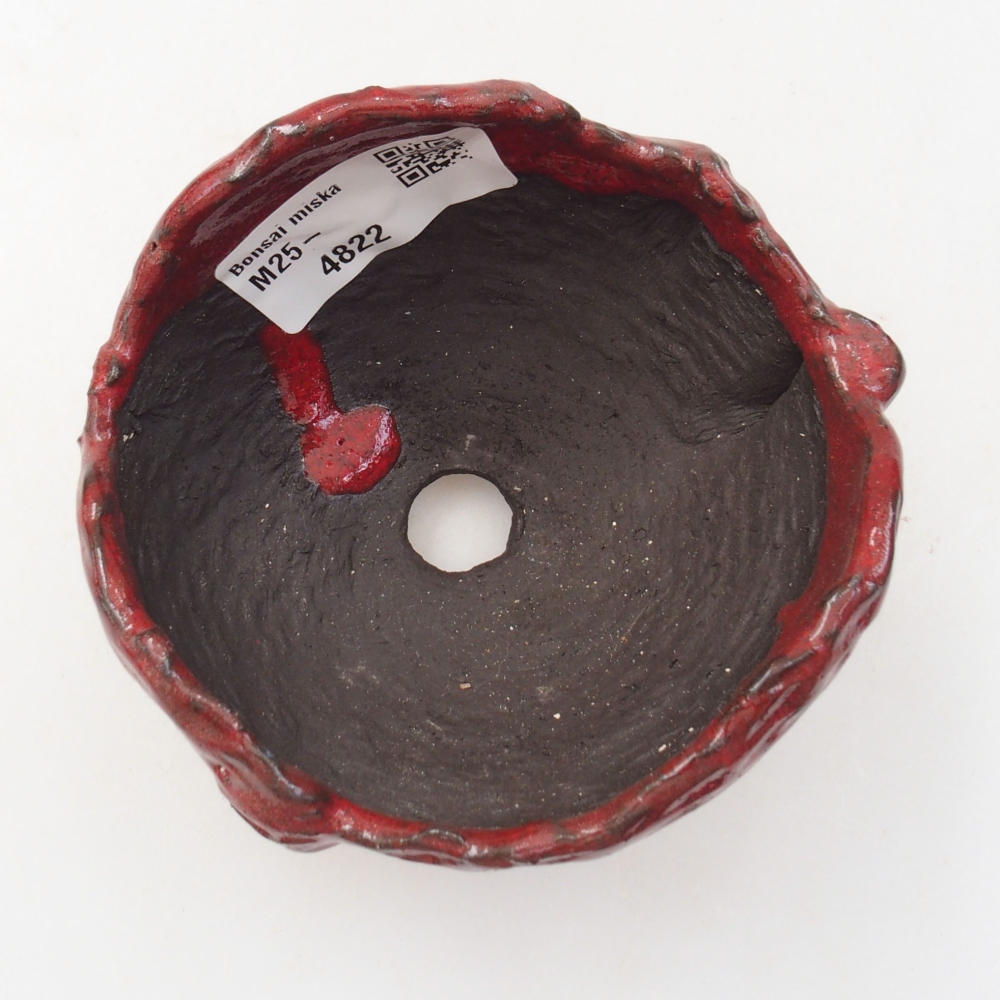 Keramikschale 8,5 x 8 x 6 cm , Farbe rot