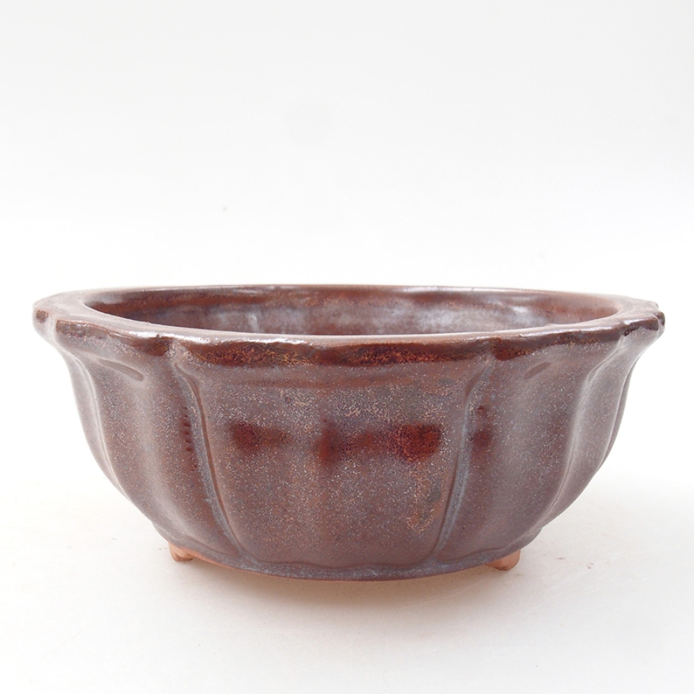Bonsaischale aus Keramik 11 x 11 x 5 cm, braun