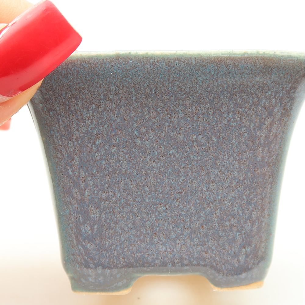 Keramik-Bonsai-Schale, 6,5 x 6,5 x 5 cm, Farbe: Grau