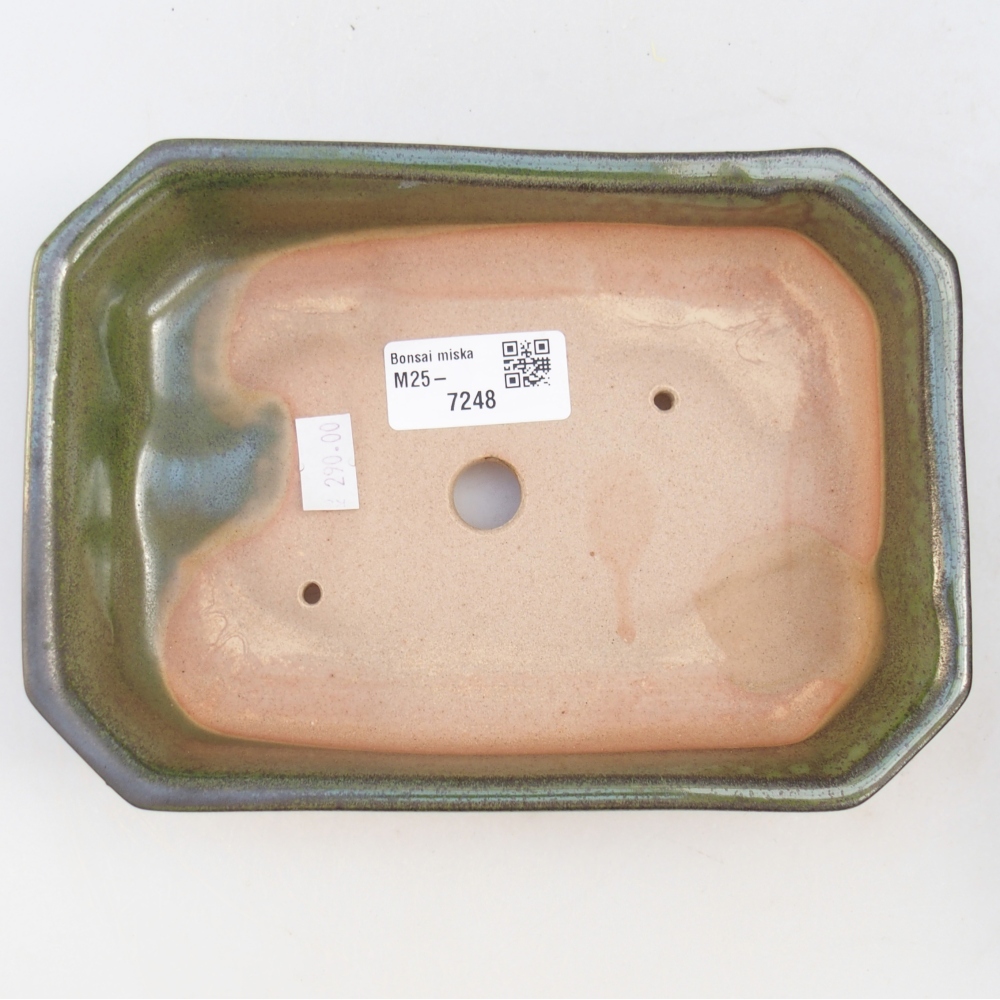 Bonsaischale aus Keramik 19 x 13 x 4 cm, grün