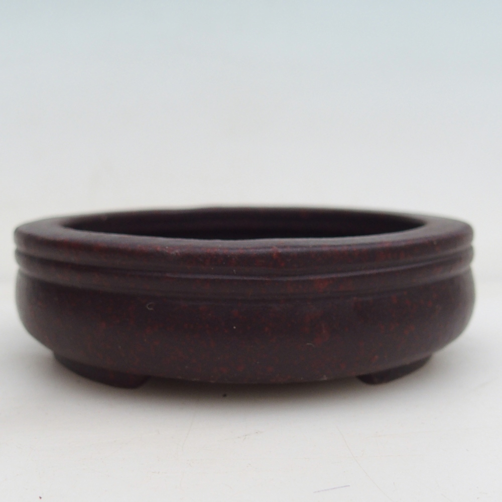 Bonsaischale aus Keramik 9 x 9 x 2,5 cm, braun