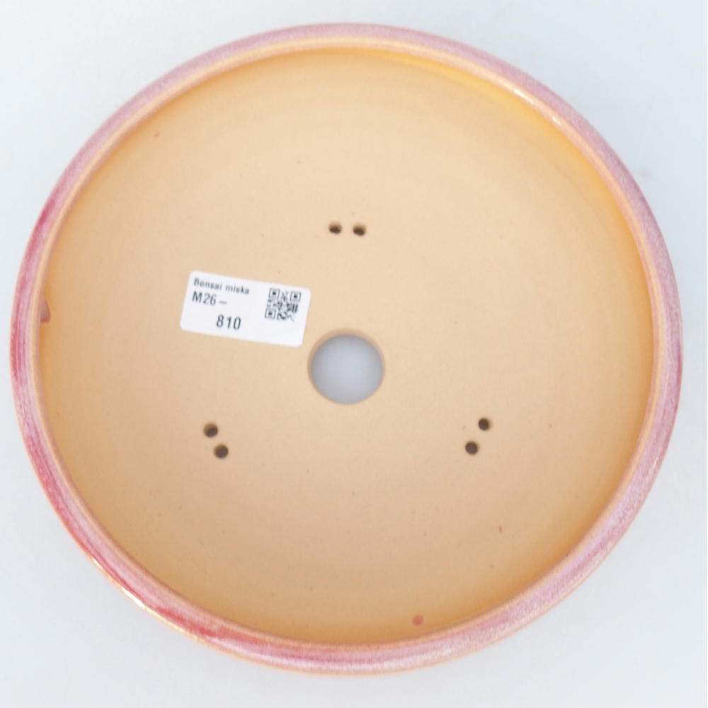 Bonsaischale aus Keramik 18,5 x 18,5 x 6 cm, rosa