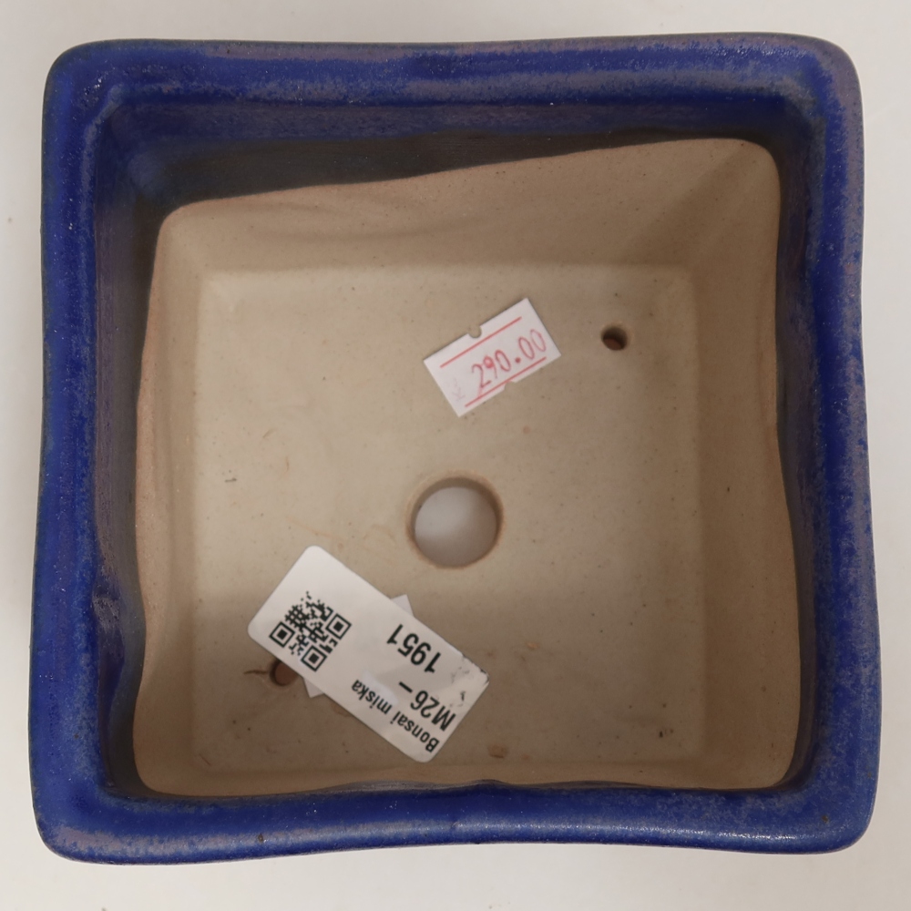 Keramik-Bonsai-Schale 11 x 11 x 8,5 cm, Farbe: Blau