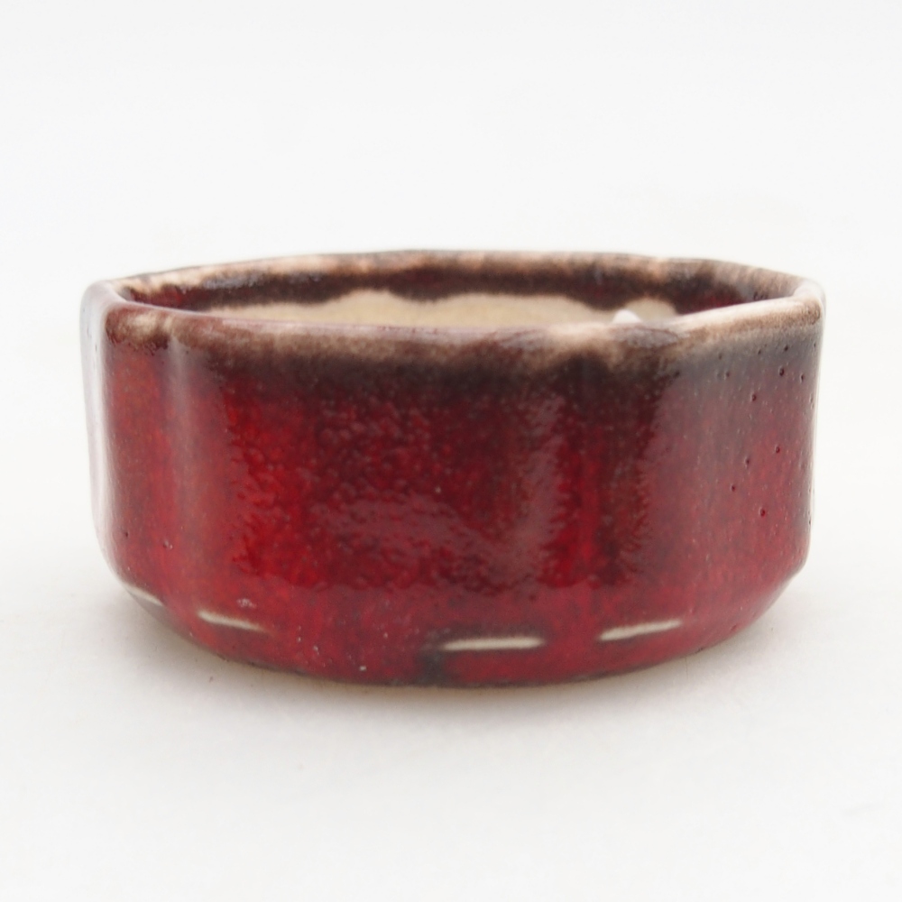 Mini-Bonsaischale 4,5 x 4,5 x 2 cm, Farbe rot