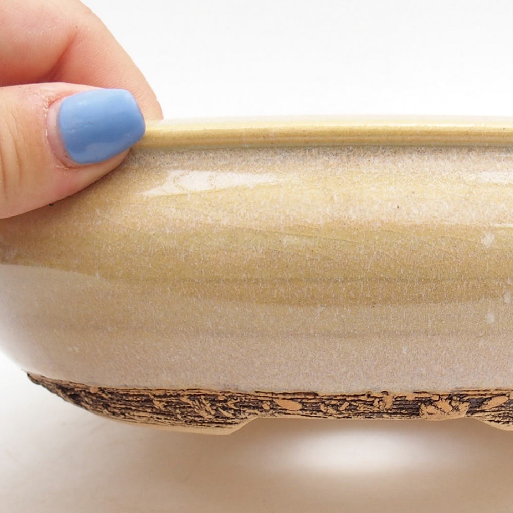 Bonsaischale aus Keramik 18,5 x 18,5 x 5,5 cm, grün