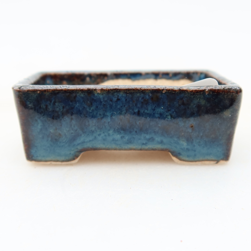 Keramik-Bonsai-Schale, 5 × 3 × 2 cm, Farbe: Blau