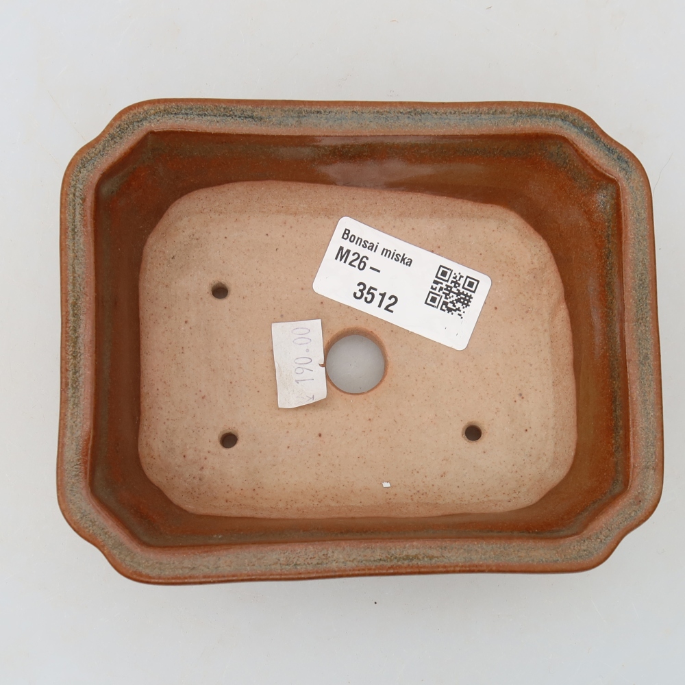 Bonsaischale aus Keramik 13 x 10 x 4 cm, braun