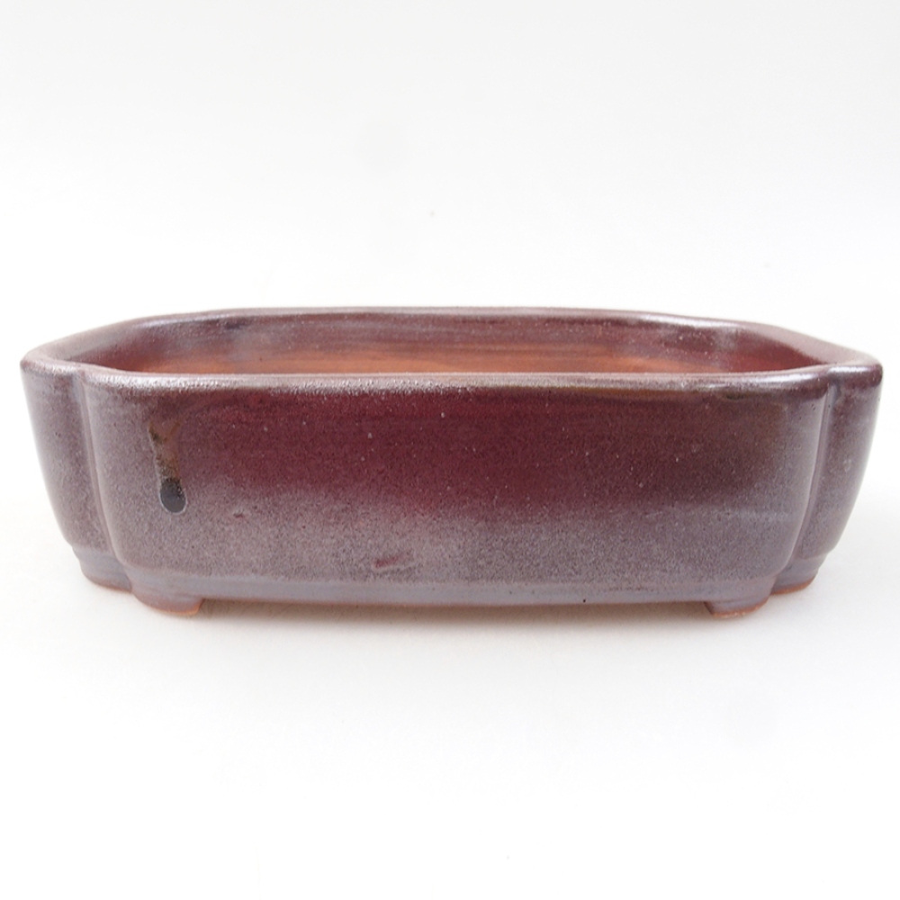 Bonsaischale aus Keramik 15 x 11,5 x 4,5 cm, braun