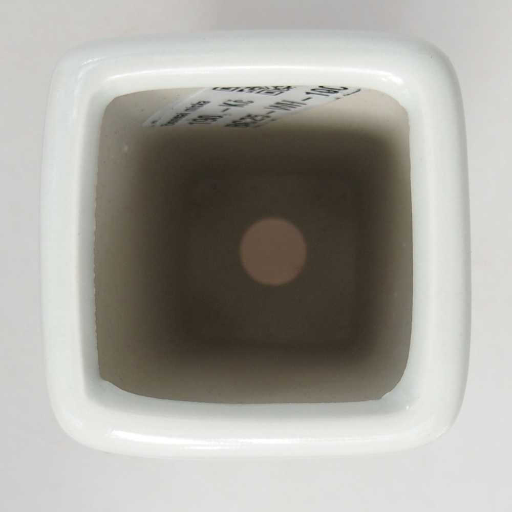 Bonsaischale aus Keramik 5,5 x 5,5 x 12 cm, Farbe weiß