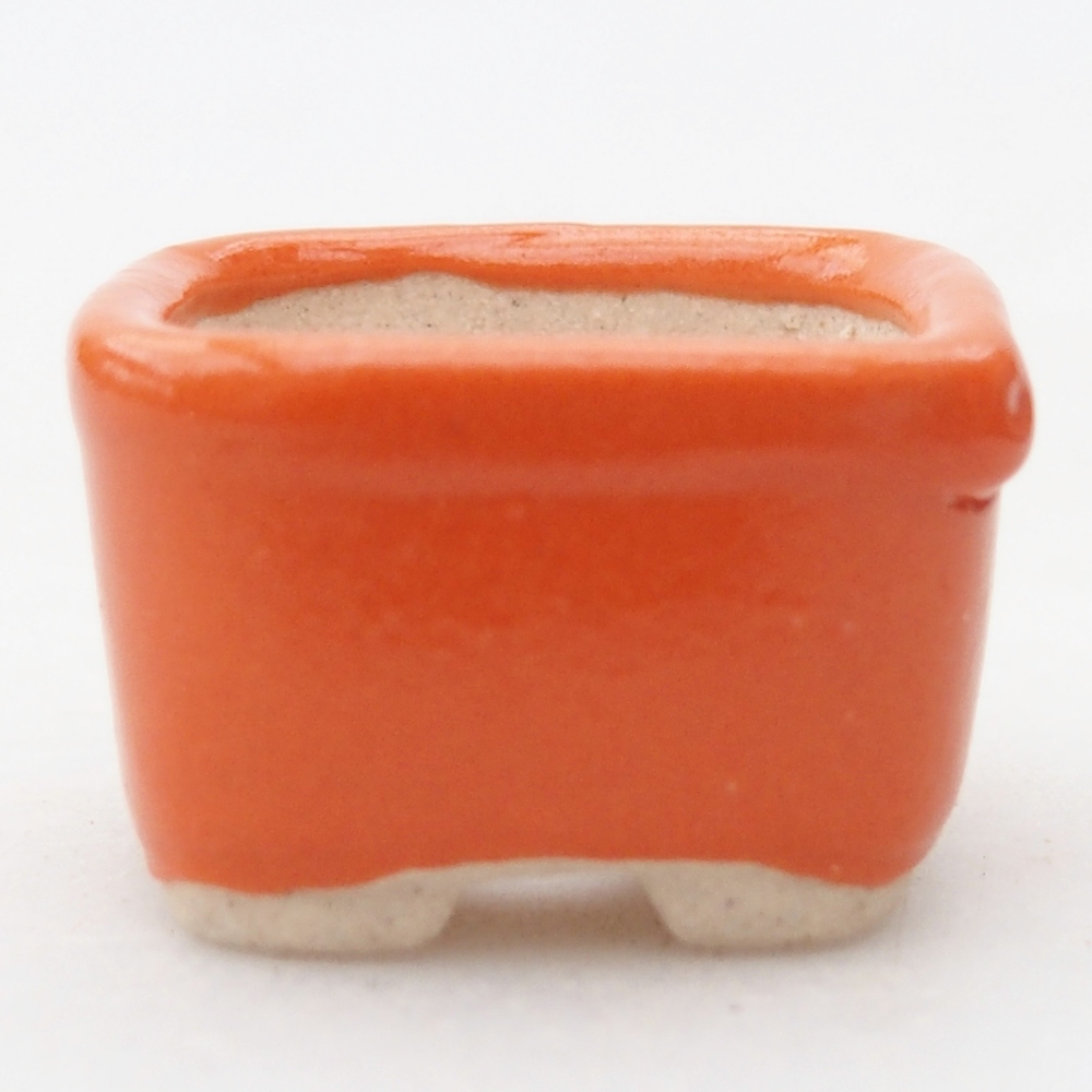 Mini-Bonsaischale 2,5 x 2,5 x 1,5 cm, orange