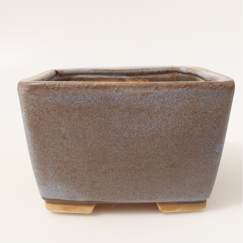 Keramik-Bonsai-Schale 13 x 13 x 8 cm, Farbe: Blau