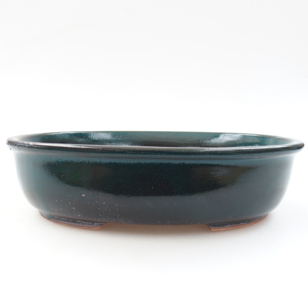 Bonsaischale aus Keramik 15,5 x 12 x 6 cm, Farbe blau