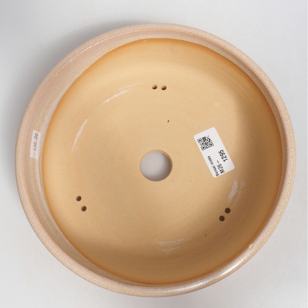 Bonsaischale aus Keramik 21 x 21 x 6 cm, Farbe beige