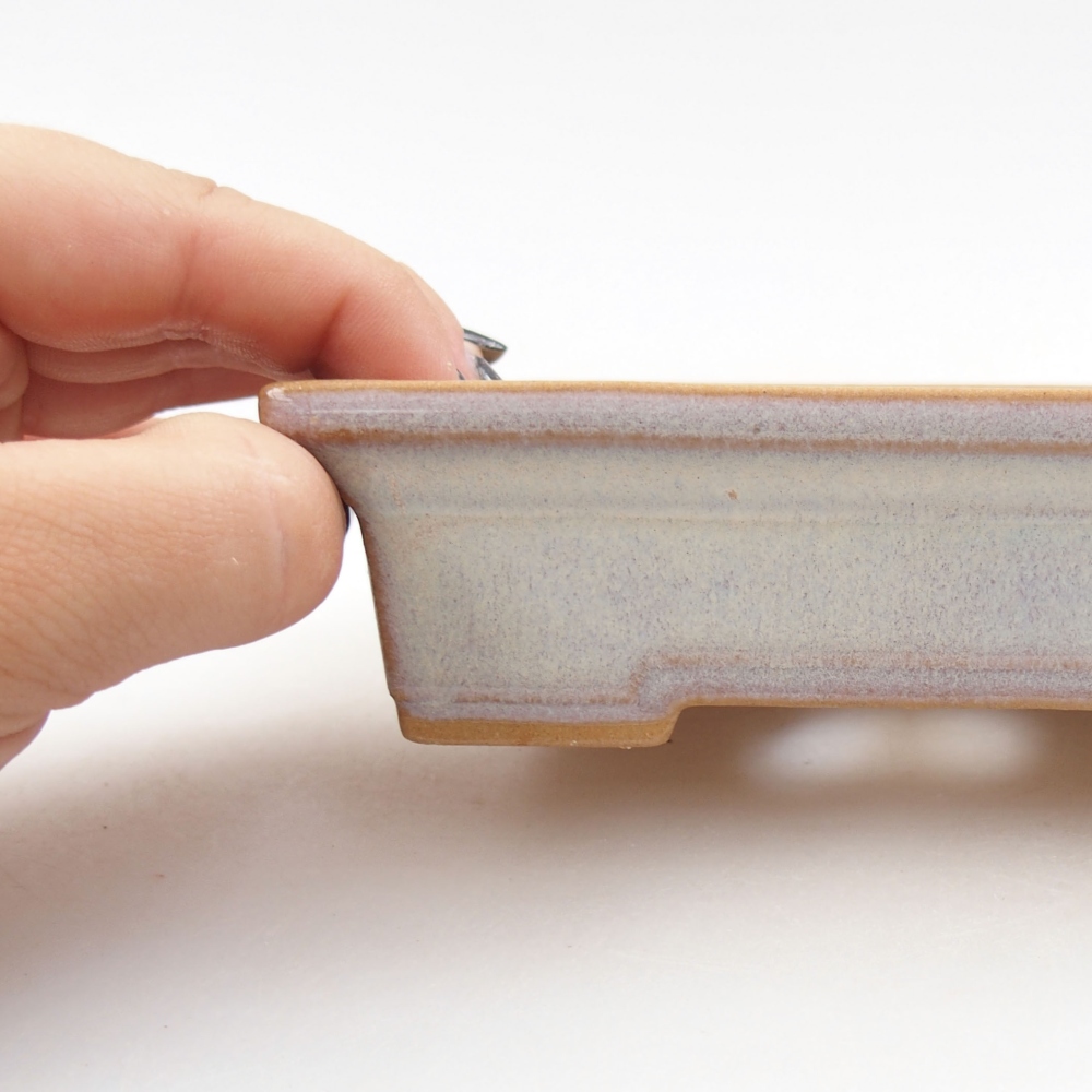 Bonsaischale aus Keramik 15,5 x 12 x 6 cm, Farbe blau