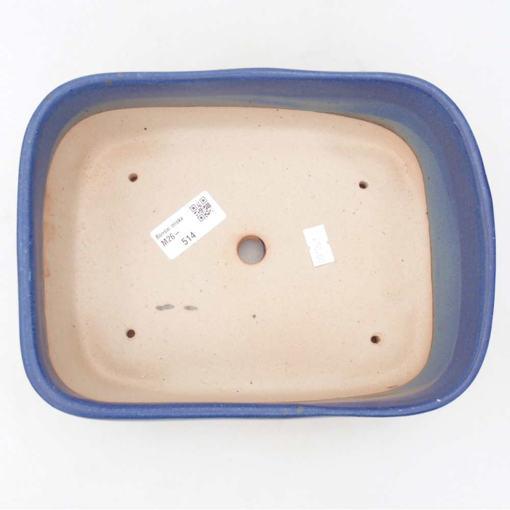 Bonsaischale aus Keramik 23 x 17 x 7,5 cm, Farbe blau