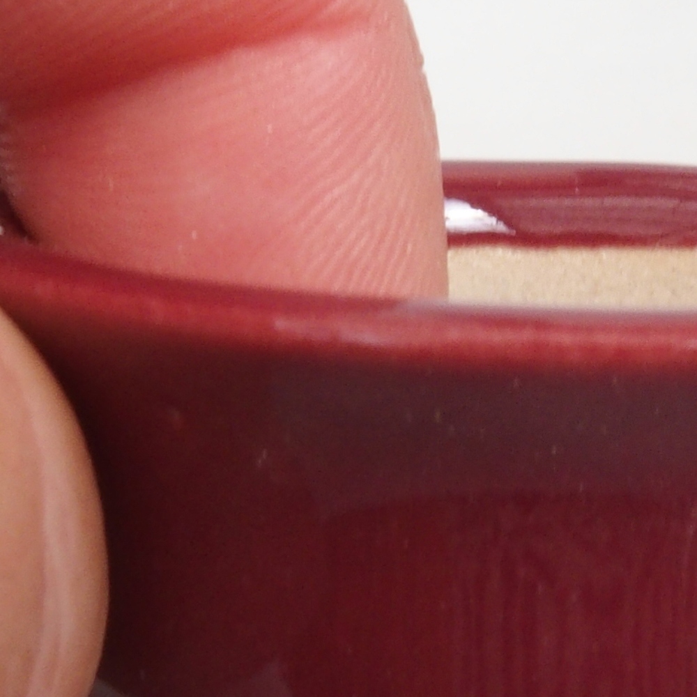 Mini-Bonsaischale 4,5 x 4,5 x 2,5 cm, bordeauxrot