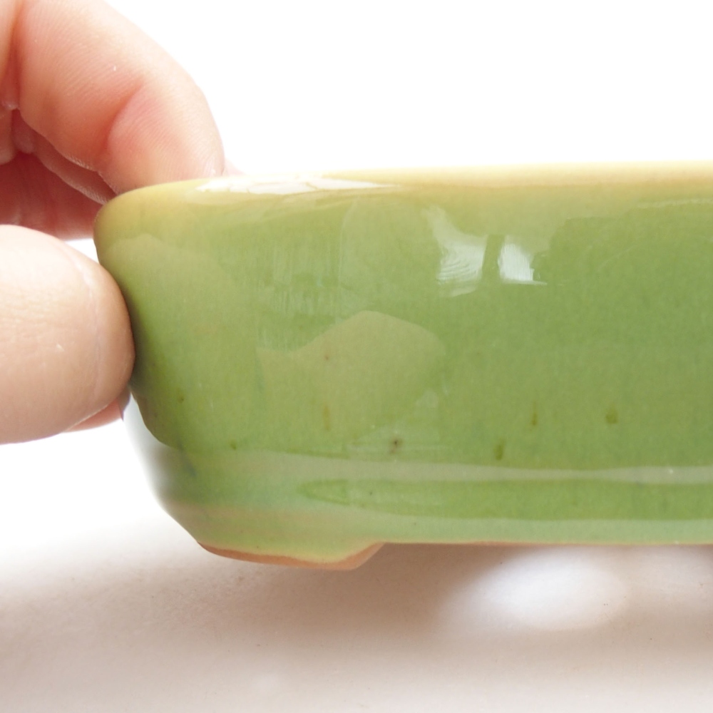 Bonsaischale aus Keramik 15,5 x 12 x 6 cm, Farbe blau