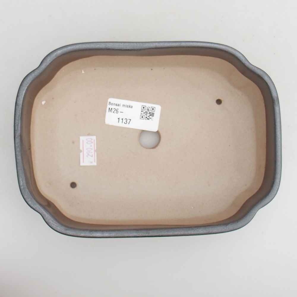 Bonsaischale aus Keramik 18 x 13 x 5 cm, metallfarben
