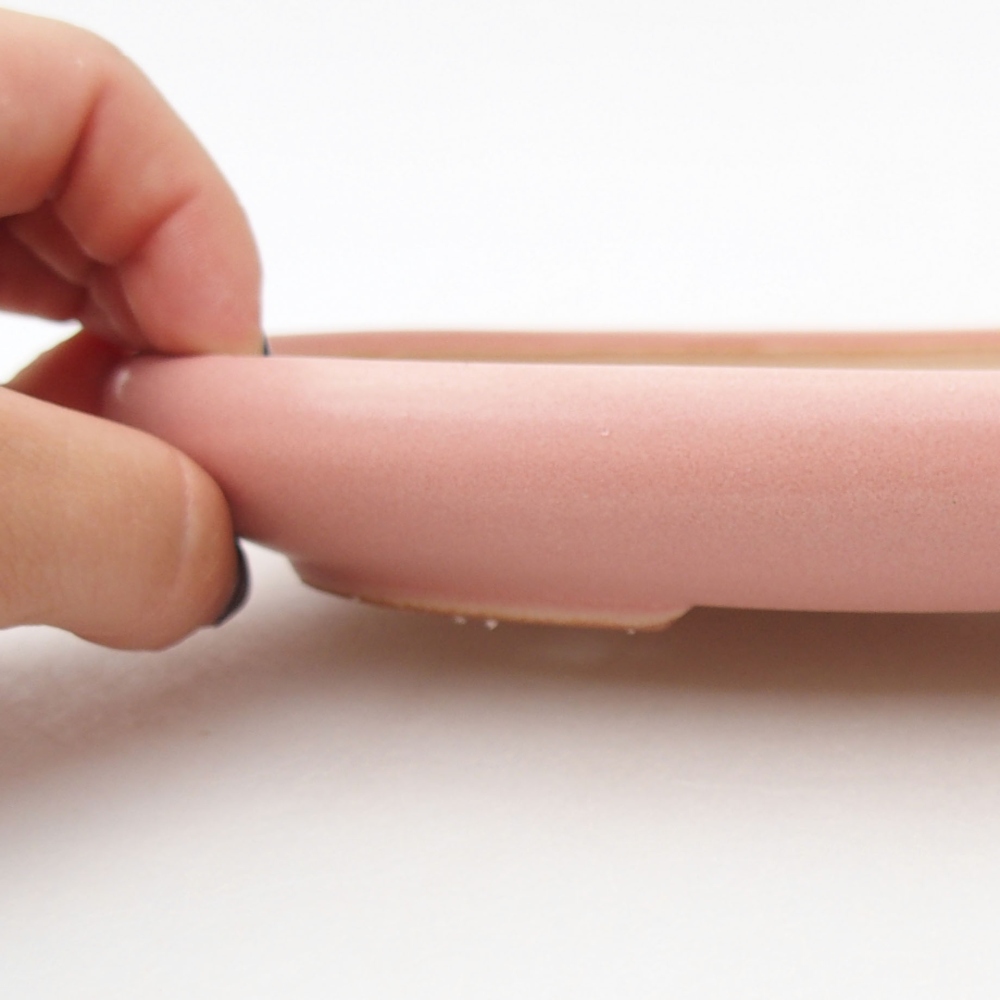 Bonsaischale aus Keramik 22,5 x 17 x 3 cm, rosa