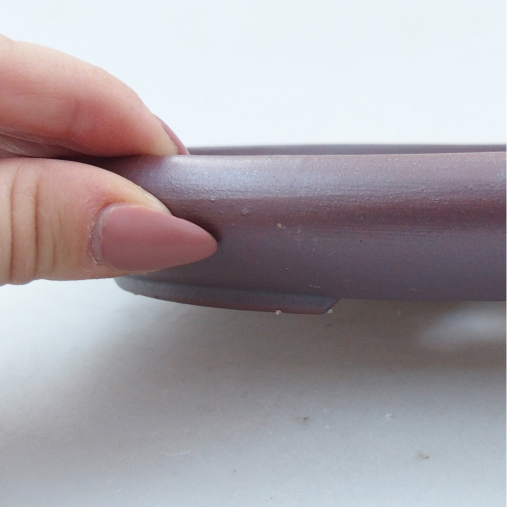 Bonsaischale aus Keramik 22,5 x 16,5 x 3 cm, metallfarben