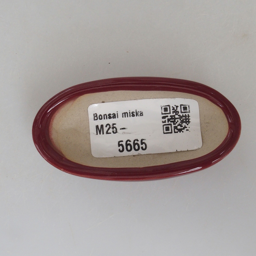 Mini-Bonsaischale 7 x 3 x 2 cm, bordeauxrot
