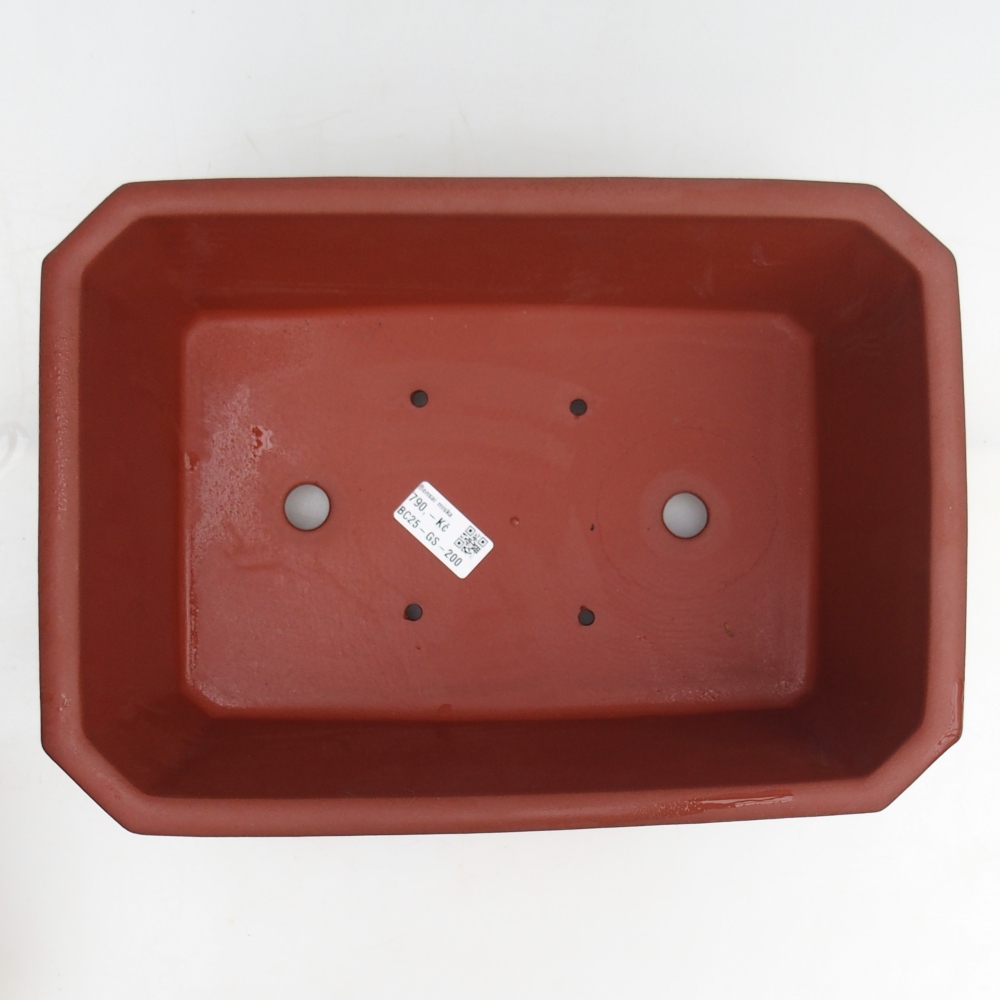 Bonsaischale aus Keramik 32,5 x 23 x 11,5 cm, ziegelfarben