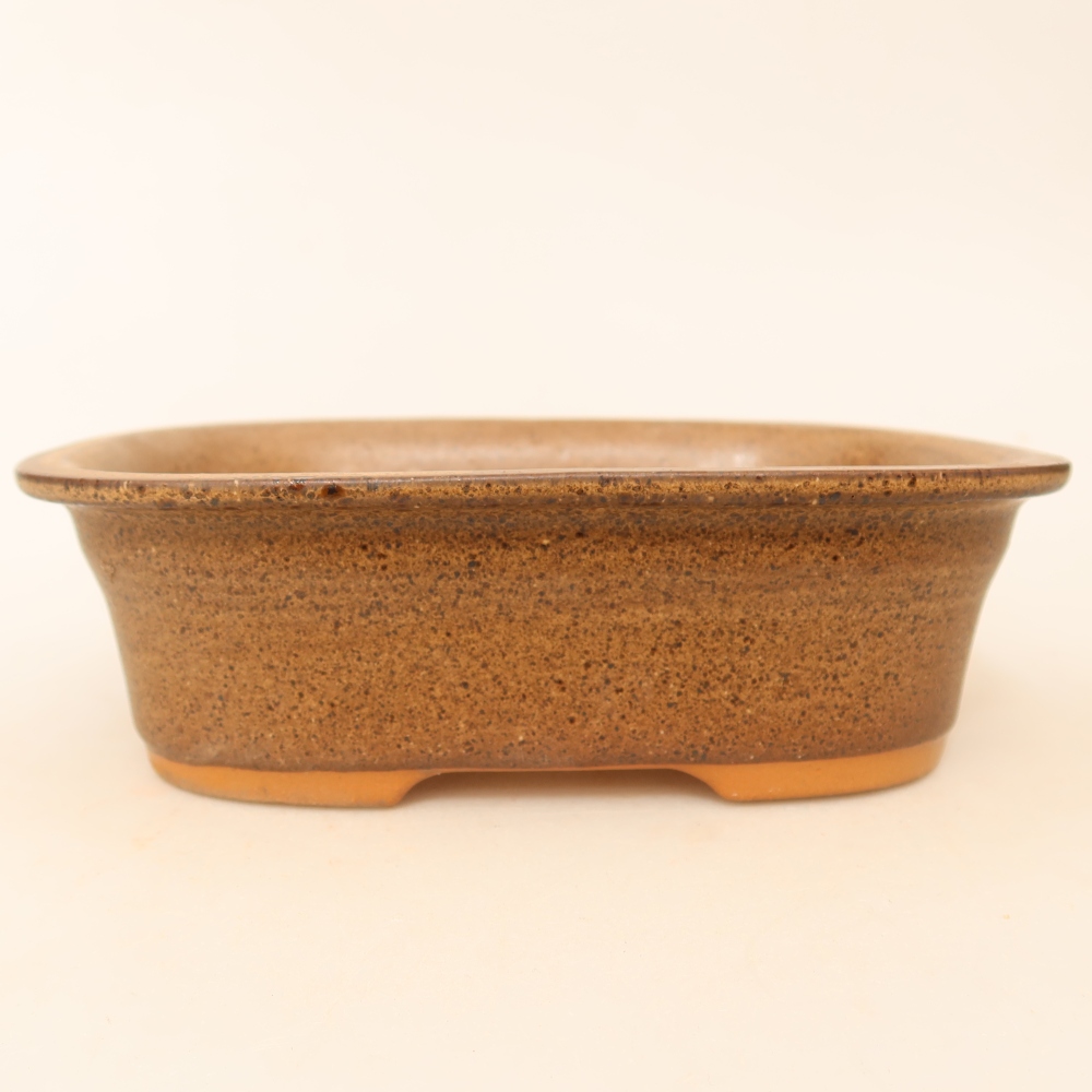 Keramikschale  18 x 13 x 5,5 cm, Farbe: braun