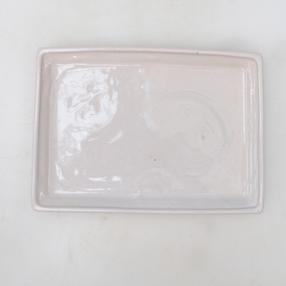 Bonsai Untersetzer Rechteck 19,5 x 14 x 1,5 cm - weiß