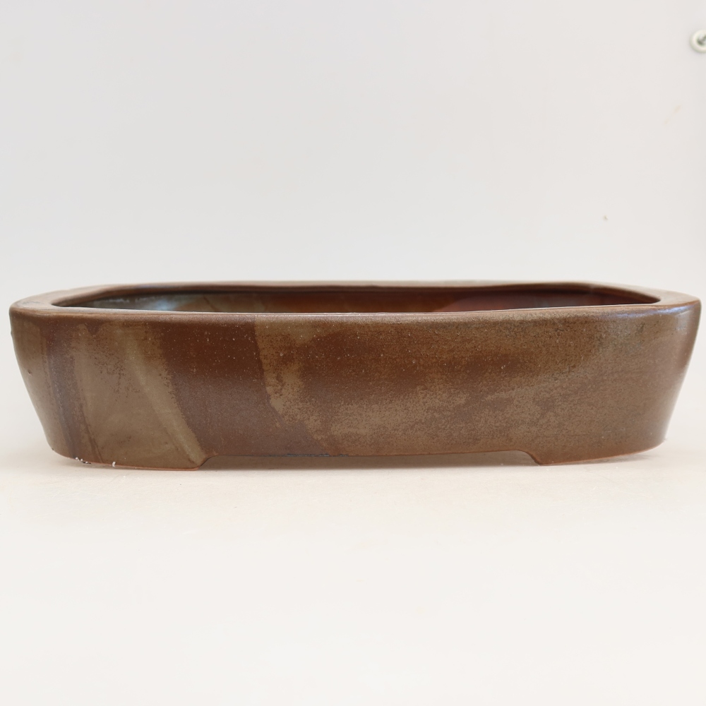 Keramik-Bonsai-Schale 32 x 24,5 x 6,5 cm, Farbe: Braun