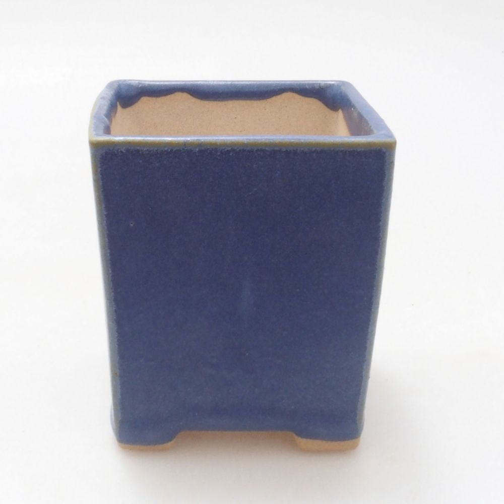 Mini-Bonsaischale 5,5 x 5,5 x 6,5 cm, Farbe blau