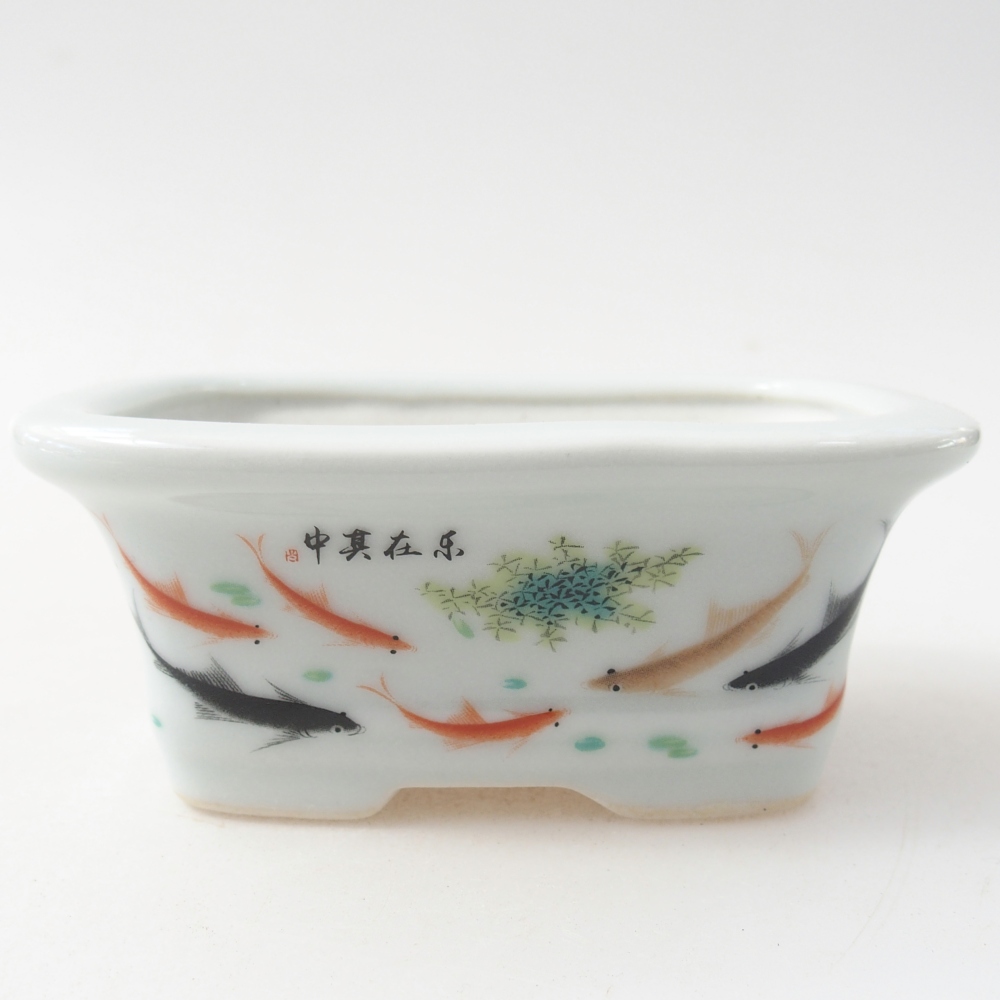 Mini-Bonsaischale 10 x 7,5 x 4 cm, Farbe weiß