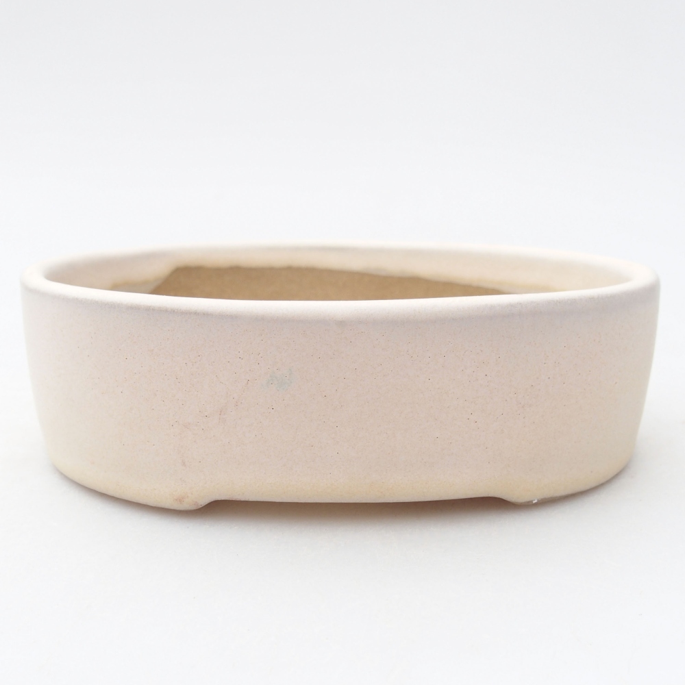 Bonsaischale aus Keramik 12,5 x 10 x 3,5 cm, Farbe beige